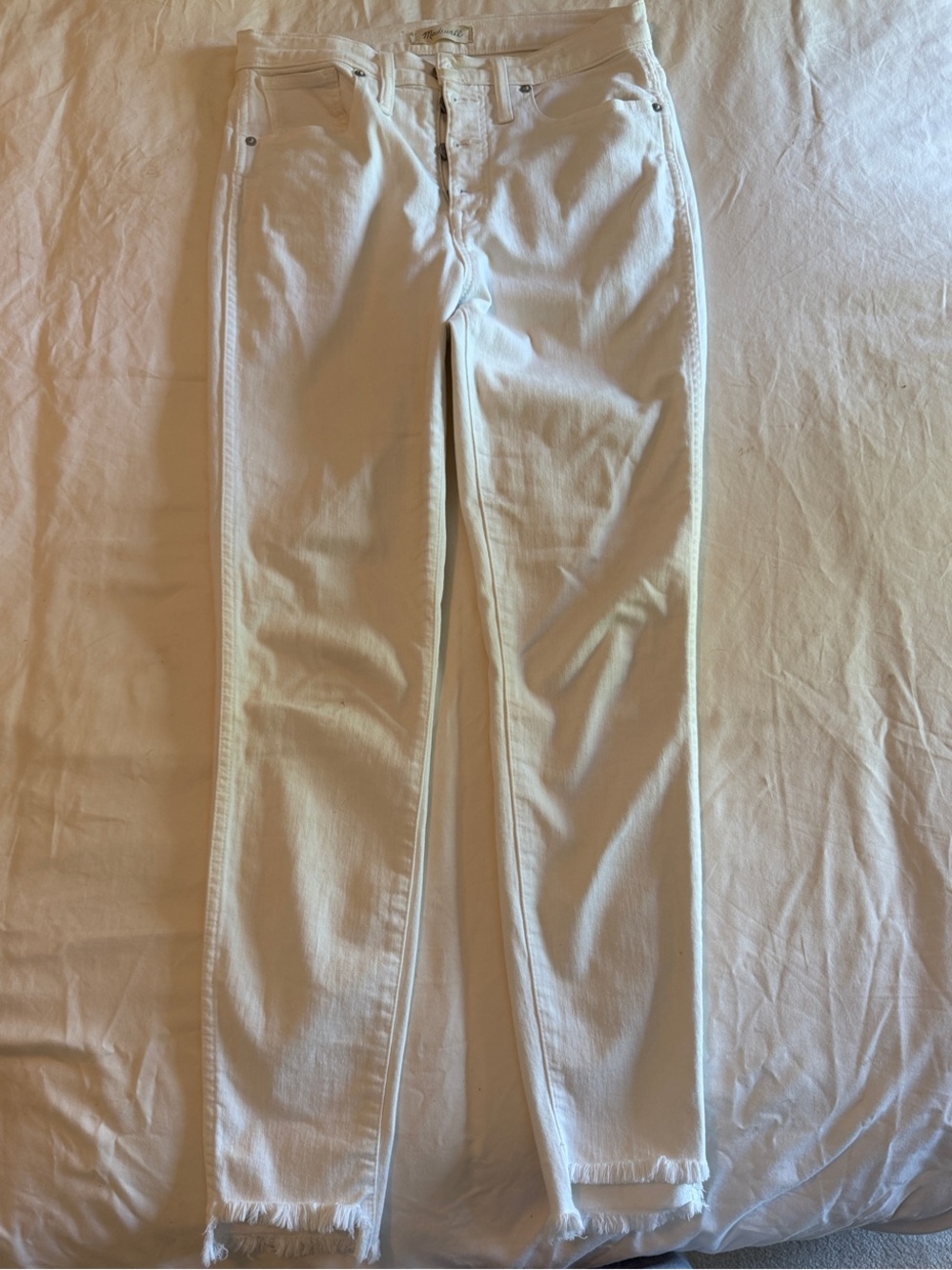 Madewell White Cropped Ankle Jeans